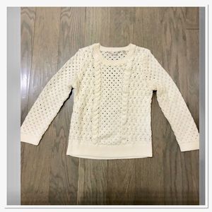Knitted & Knotted Ivory Evening Chill SweaterSizeS